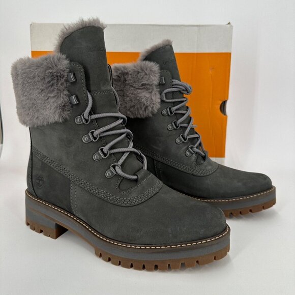 Timberland Shoes - Timberland Women's Courmayeur 6" Waterproof Warm-Lined Boots sz 7.5 Grey Nubuck